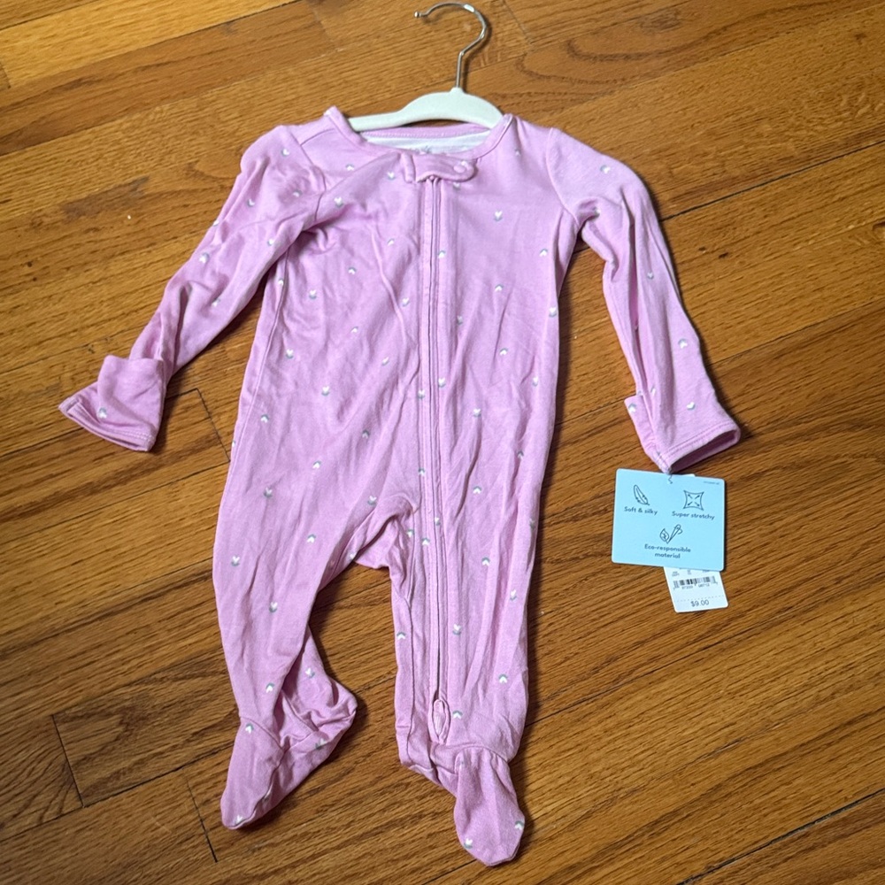 Carters 3 month purple tulip bamboo onesie NWT